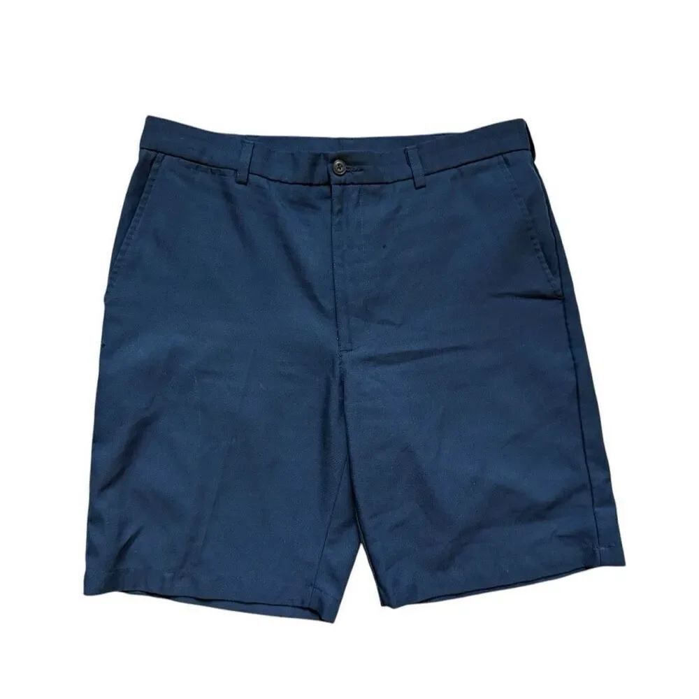 Mens Ben Hogan Performance Navy Blue Golf Chino Dri-Fit Shorts - Sz 34